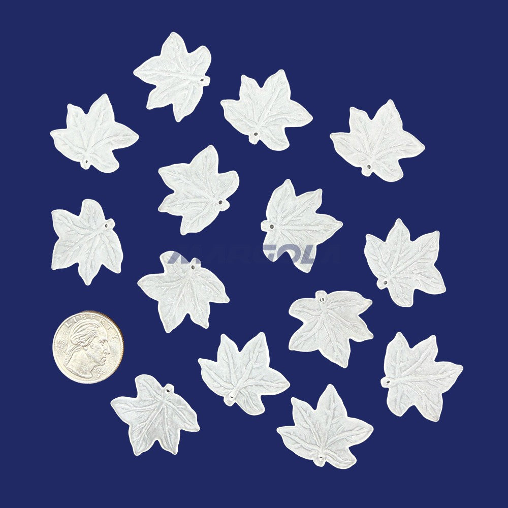 Plexi-Lalique Leaf 27x26mm Frosted Crystal