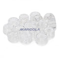 Czech Glass Roller Beads 6mm CRYSTAL TRANSPARENT