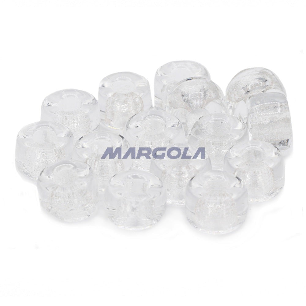 Czech Glass Roller Beads 6mm CRYSTAL TRANSPARENT