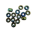 Czech Glass Roller Beads 6mm GREEN IRIS METALLIC