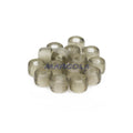 Czech Glass Roller Beads 6mm SMOKE GREY TRANSPARENT