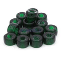 Czech Glass Roller Beads 6mm DARK EMERALD TRANSPARENT