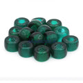 Czech Glass Roller Beads 6mm TEAL TRANSPARENT