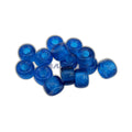 Czech Glass Roller Beads 6mm DARK AQUAMARINE TRANSPARENT