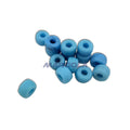 Czech Glass Roller Beads 6mm BLUE TURQUOISE MATTE OPAQUE