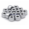 Czech Glass Roller Beads 9mm SOFT SILVER OPAQUE