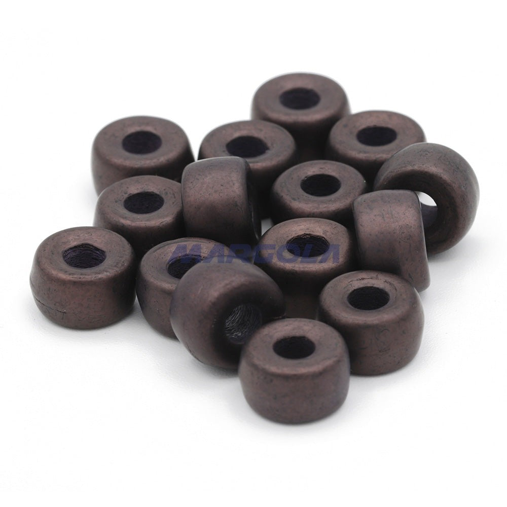 Czech Glass Roller Beads 9mm SOFT DARK PURPLE
