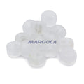 Czech Glass Roller Beads 9mm CRYSTAL TRANSPARENT MATTE