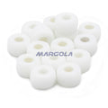 Czech Glass Roller Beads 9mm CHALK WHITE OPAQUE