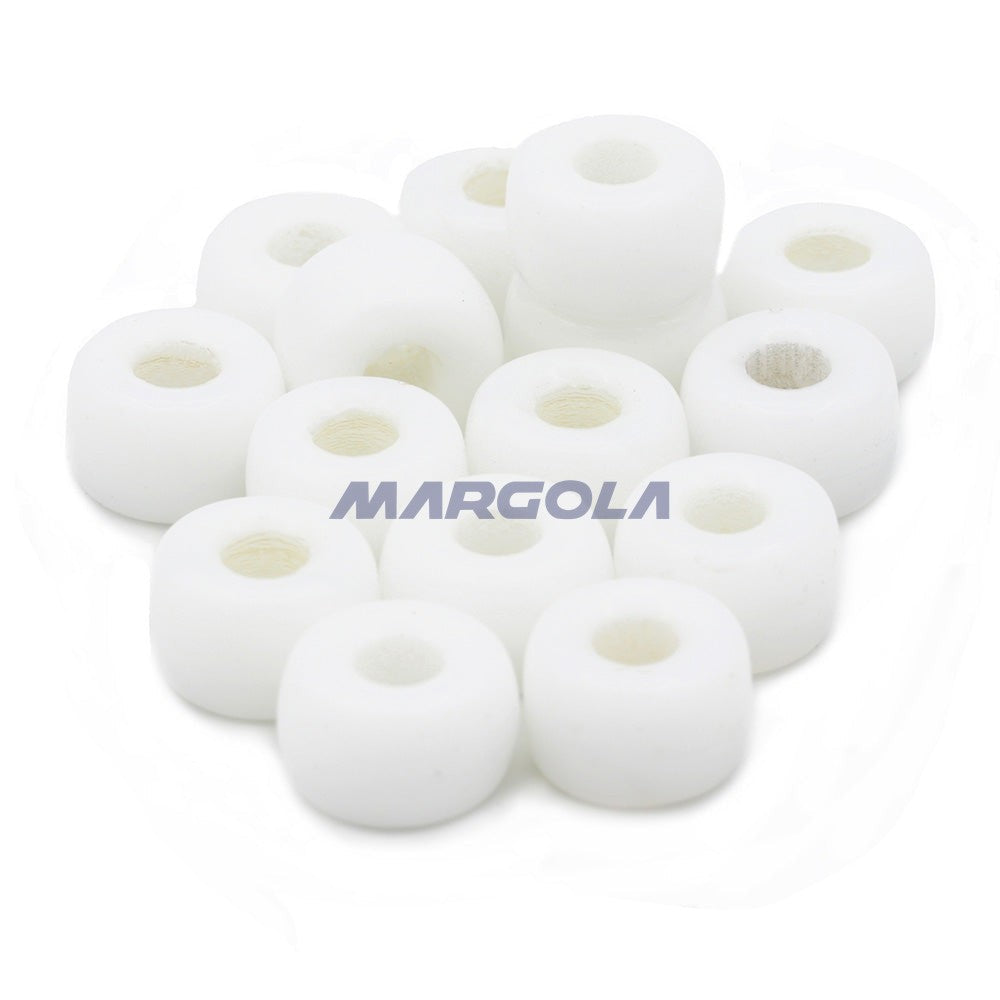 Czech Glass Roller Beads 9mm CHALK WHITE OPAQUE