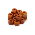 Czech Glass Roller Beads 9mm BROWN OPAQUE