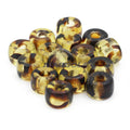 Czech Glass Roller Beads 9mm TORTOISE SHELL