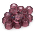 Czech Glass Roller Beads 9mm AMETHYST TRANSPARENT