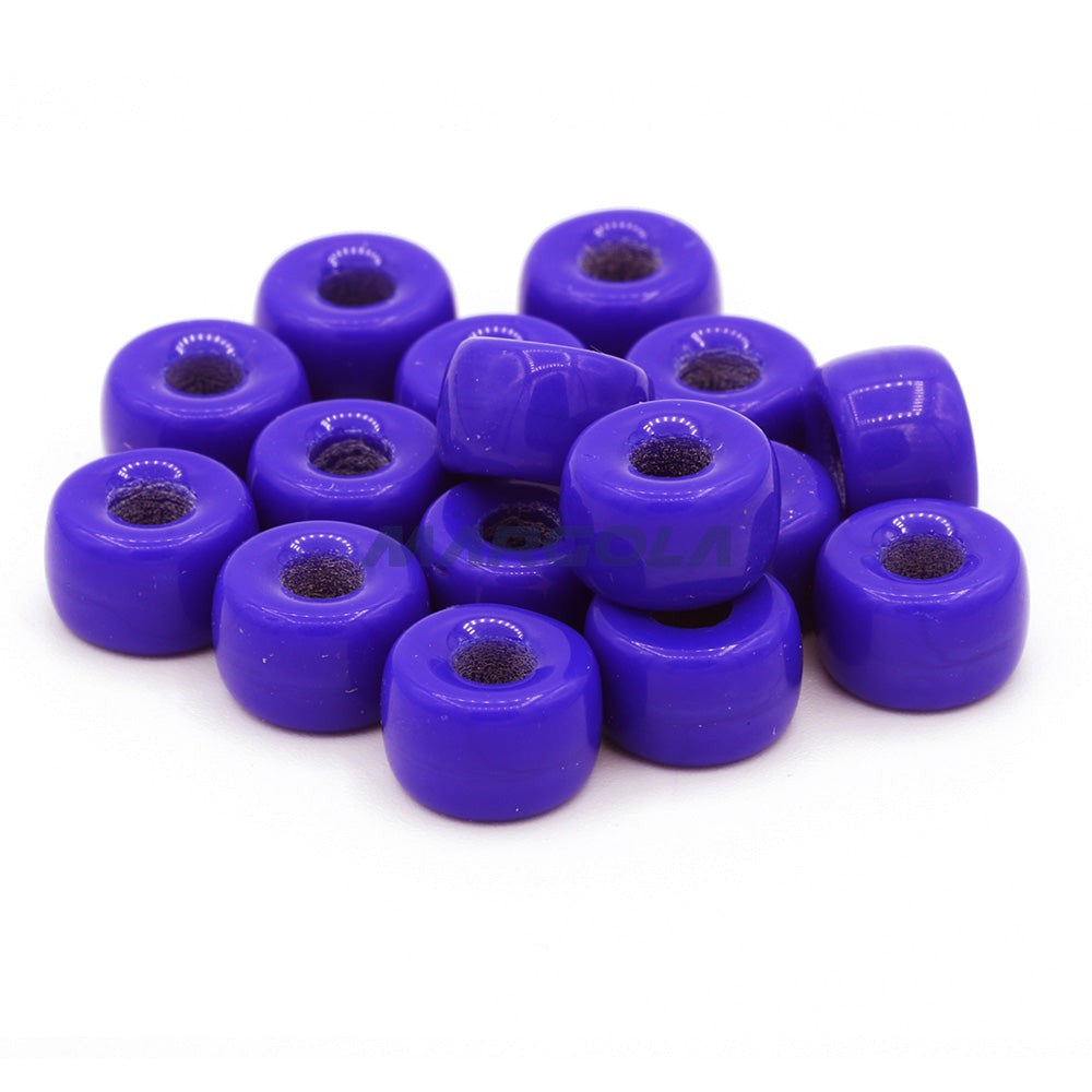 Czech Glass Roller Beads 9mm BLUE OPAQUE