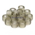 Czech Glass Roller Beads 9mm BLACK DIAMOND TRANSPARENT