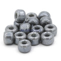 Czech Glass Roller Beads 9mm GREY OPAQUE LUSTER