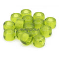 Czech Glass Roller Beads 9mm OLIVINE TRANSPARENT