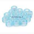 Czech Glass Roller Beads 9mm LIGHT AQUAMARINE TRANSPARENT