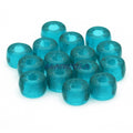 Czech Glass Roller Beads 9mm DARK INDICOLITE TRANSPARENT