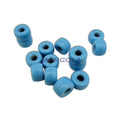 Czech Glass Roller Beads 9mm BLUE TURQUOISE OPAQUE