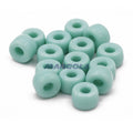 Czech Glass Roller Beads 9mm LIGHT TURQUOISE OPAQUE