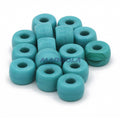 Czech Glass Roller Beads 9mm GREEN TURQUOISE OPAQUE