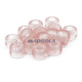 Czech Glass Roller Beads 9mm PINK PEACH TRANSPARENT