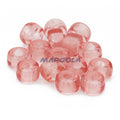 Czech Glass Roller Beads 9mm PEACH TRANSPARENT