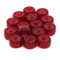 Czech Glass Roller Beads 9mm SIAM RUBY TRANSPARENT