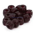 Czech Glass Roller Beads 9mm DARK GARNET TRANSPARENT