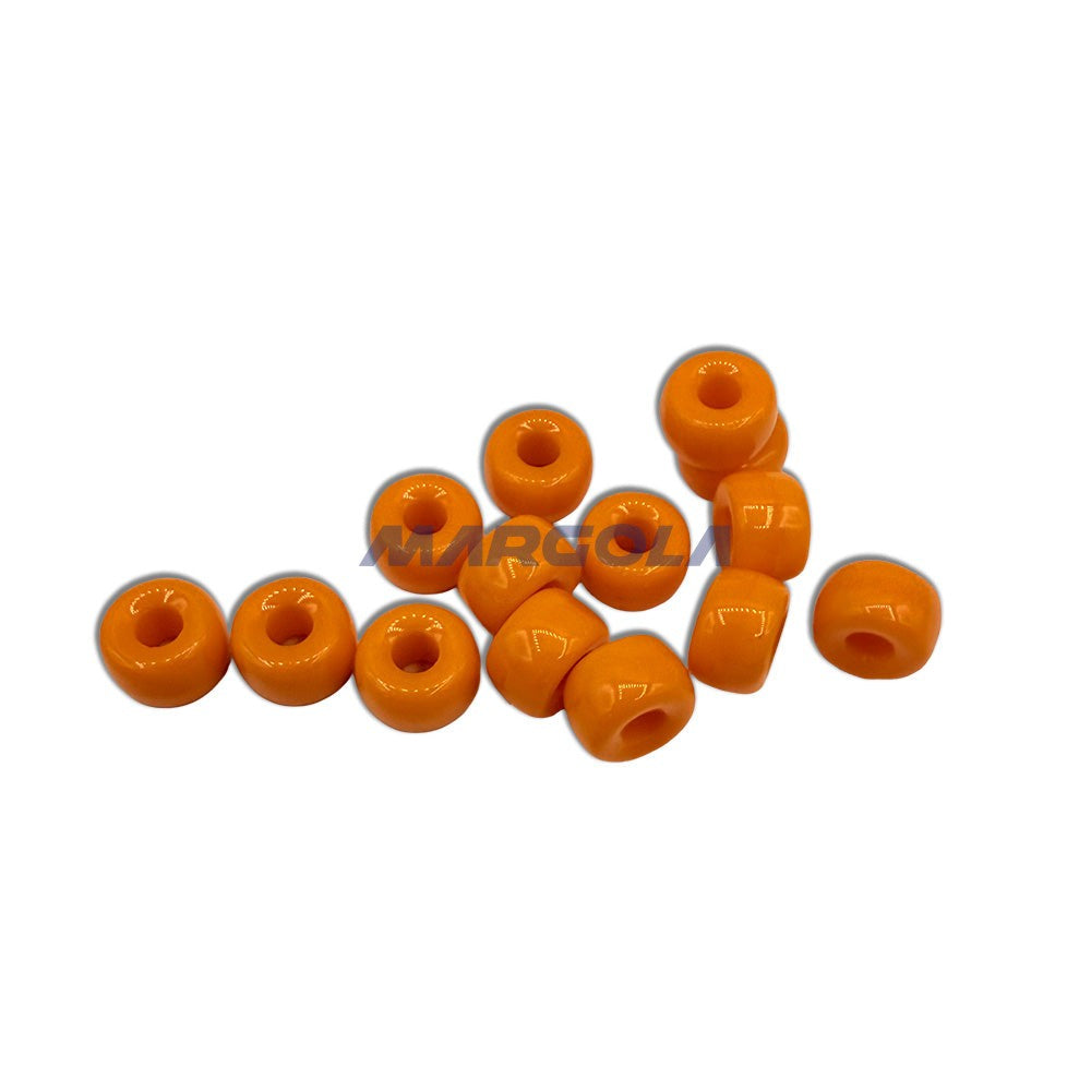 Czech Glass Roller Beads 9mm MANGO OPAQUE
