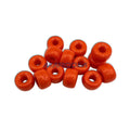 Czech Glass Roller Beads 9mm ORANGE OPAQUE