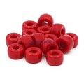 Czech Glass Roller Beads 9mm RED OPAQUE