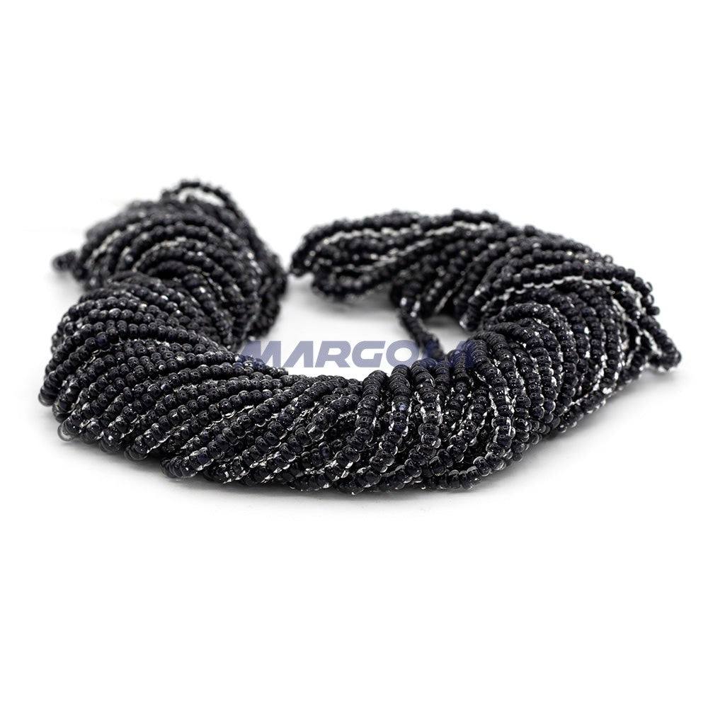 SEED 10/0 Crystal Luster Black Lined PRECIOSA ORNELA BEADS