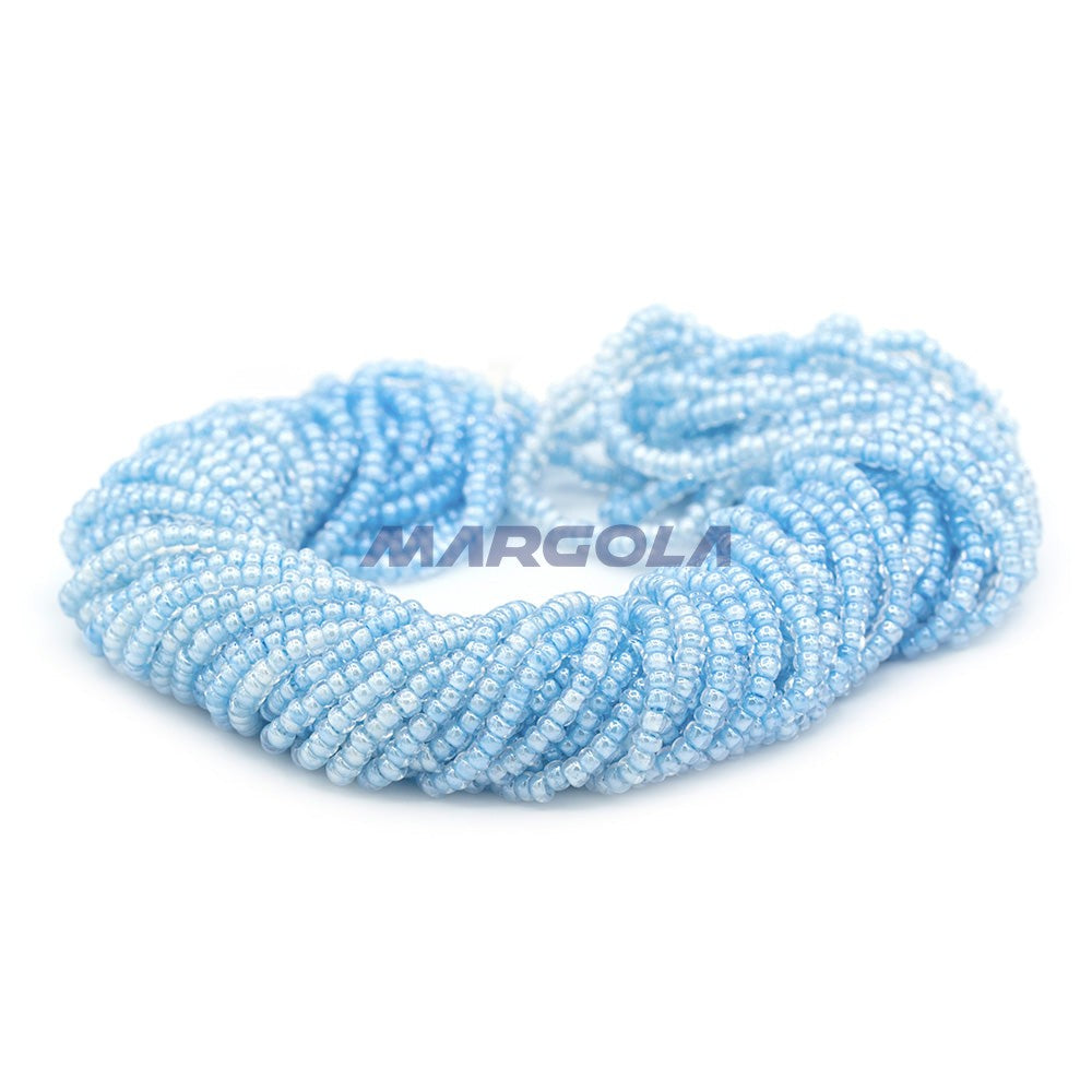 SEED 10/0 Crystal Luster Light Blue Lined PRECIOSA ORNELA BEADS