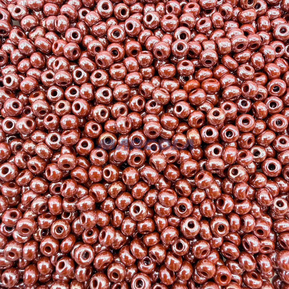 SEED 6/0 BROWN OPAQUE LUSTER PRECIOSA ORNELA BEADS