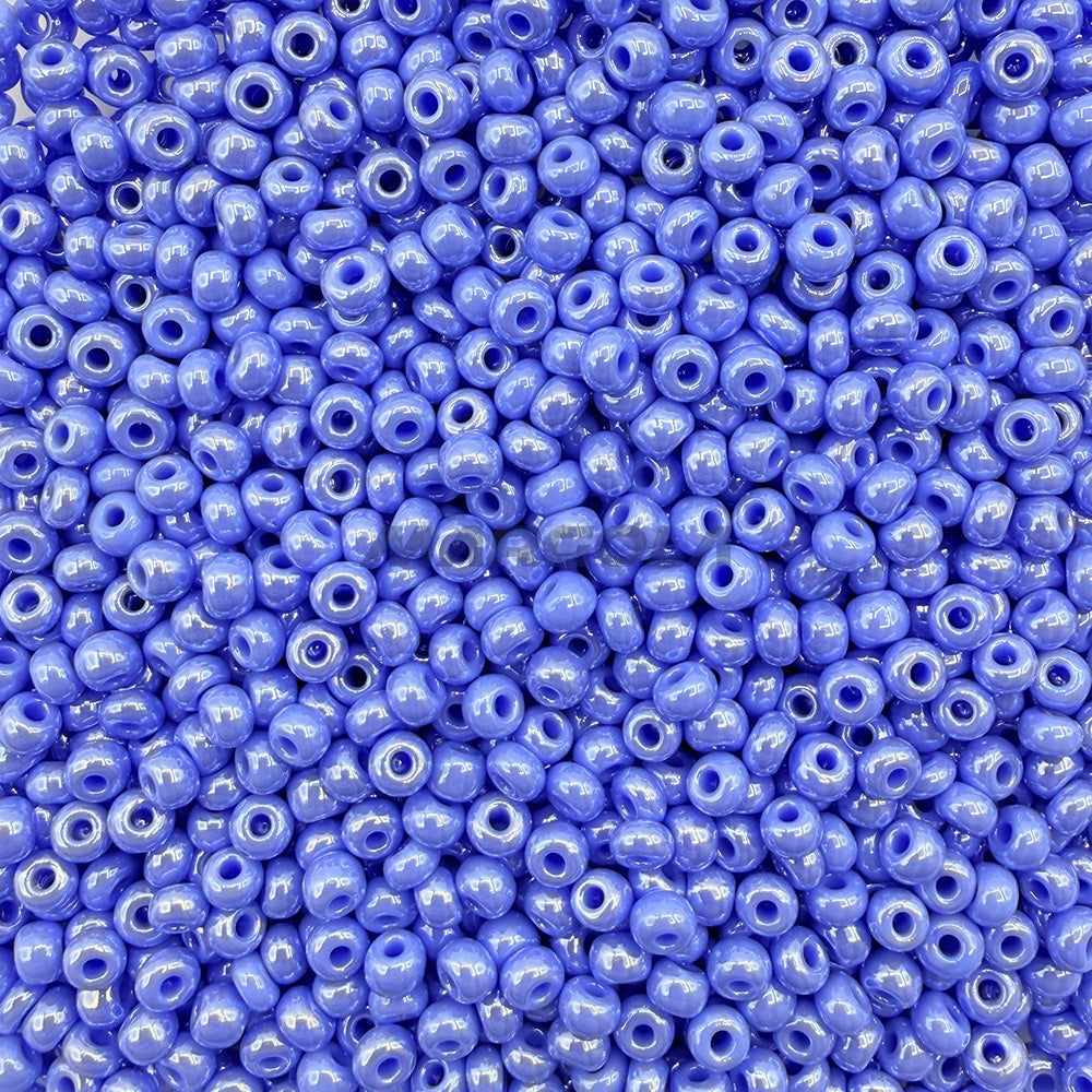 SEED 6/0 LT. BLUE OPAQUE LUSTER PRECIOSA ORNELA BEADS