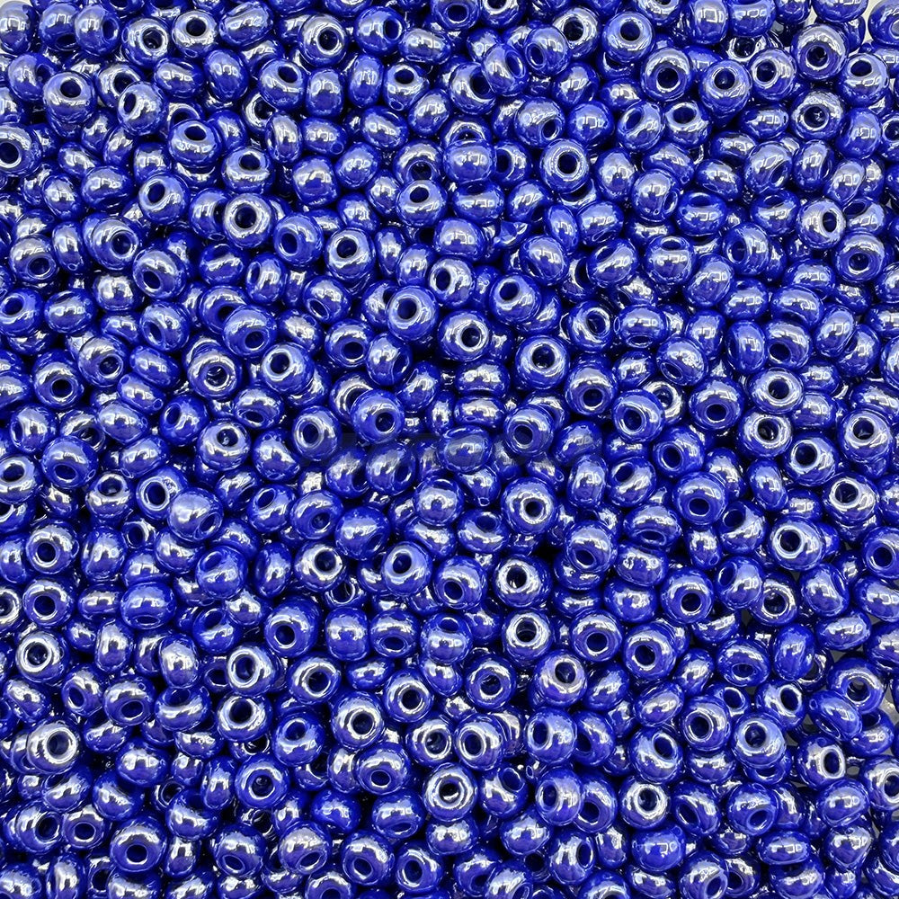 SEED 6/0 BLUE OPAQUE LUSTER PRECIOSA ORNELA BEADS