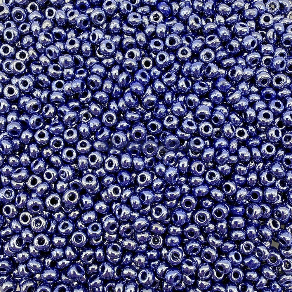 SEED 6/0 DK. BLUE OPAQUE LUSTER PRECIOSA ORNELA BEADS