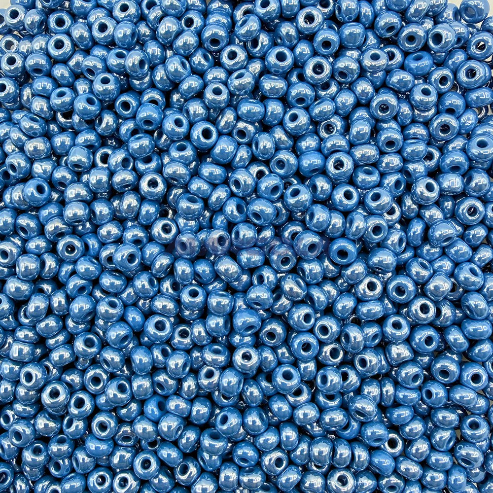 SEED 6/0 SLATE BLUE OPAQUE LUSTER PRECIOSA ORNELA BEADS