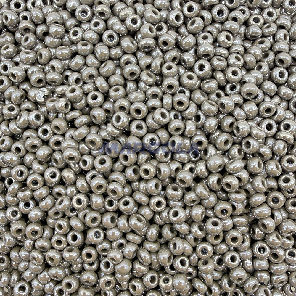 SEED 6/0 GREY OPAQUE LUSTER PRECIOSA ORNELA BEADS