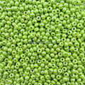 SEED 6/0 LIME GREEN OPAQUE LUSTER PRECIOSA ORNELA BEADS