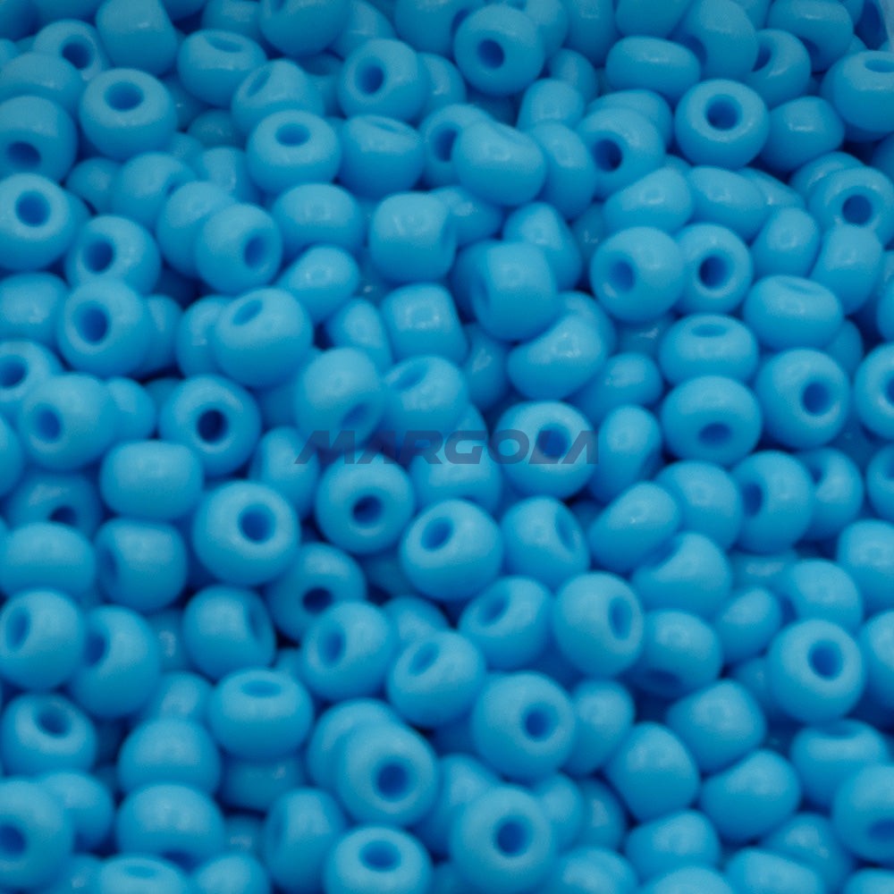 SEED 6/0 LT. BLUE TURQUOISE OPAQUE PRECIOSA ORNELA BEADS
