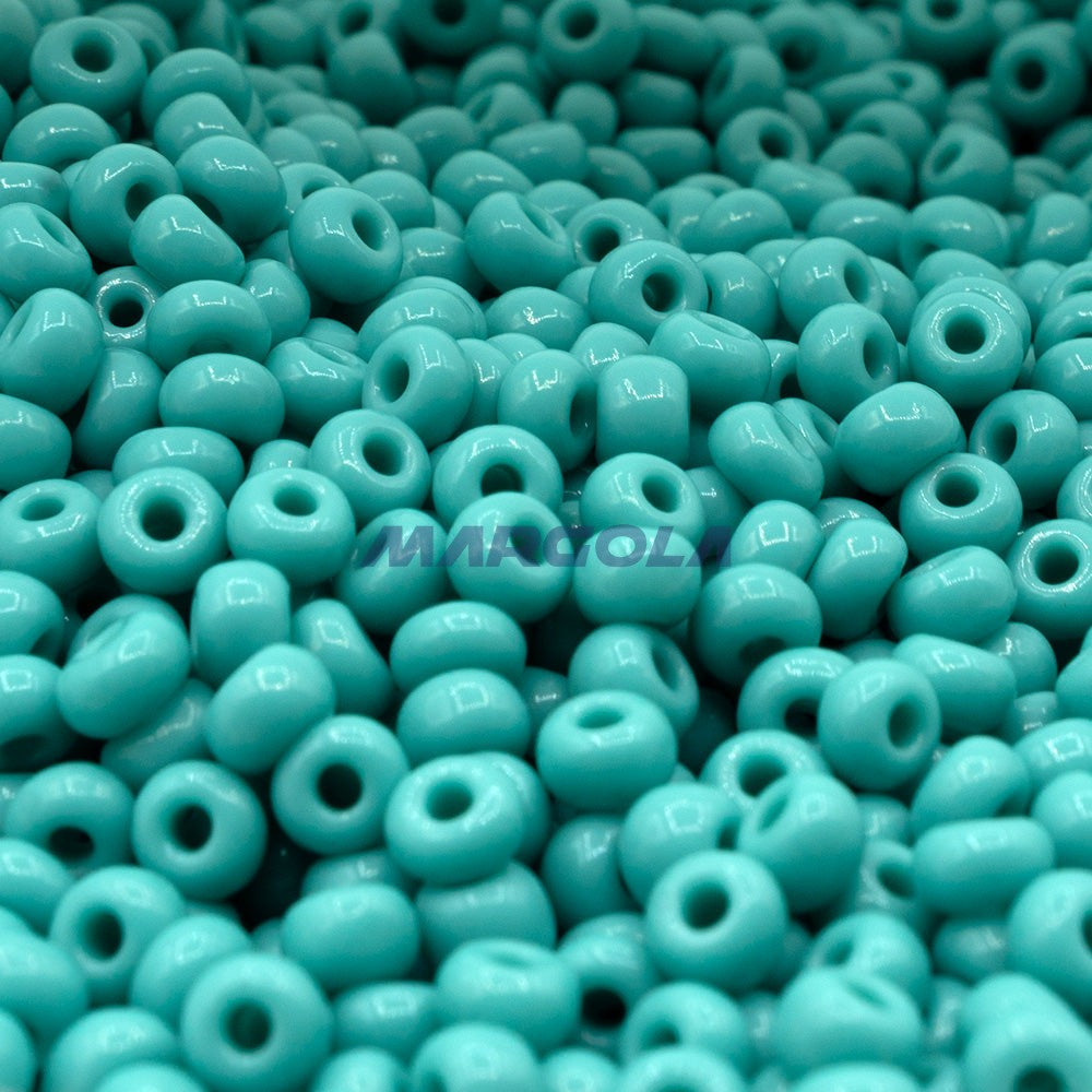SEED 6/0 GREEN TURQUOISE OPAQUE PRECIOSA ORNELA BEADS