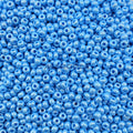 SEED 6/0 LT. TURQUOISE OPAQUE LUSTER PRECIOSA ORNELA BEADS