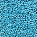 SEED 6/0 TURQUOISE OPAQUE LUSTER PRECIOSA ORNELA BEADS