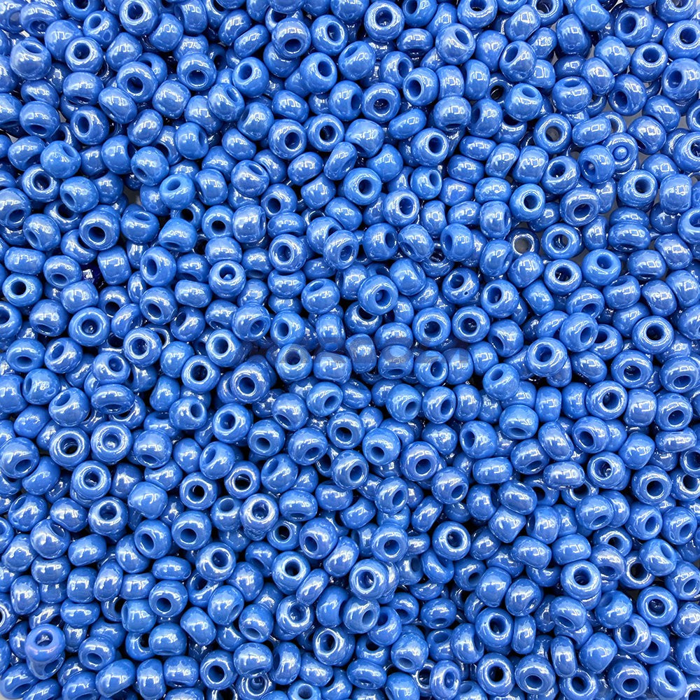SEED 6/0 DK. TURQUOISE OPAQUE LUSTER PRECIOSA ORNELA BEADS
