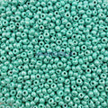 SEED 6/0 GREEN TURQUOISE OPAQUE LUSTER PRECIOSA ORNELA BEADS