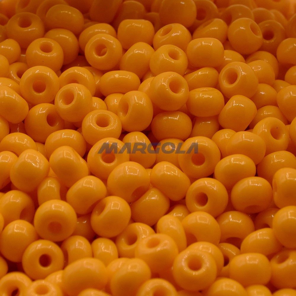 SEED 6/0 LT. ORANGE OPAQUE PRECIOSA ORNELA BEADS