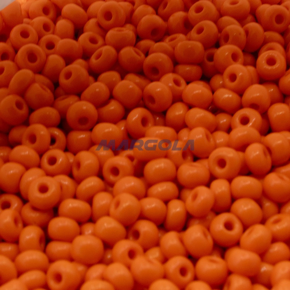 SEED 6/0 ORANGE OPAQUE PRECIOSA ORNELA BEADS